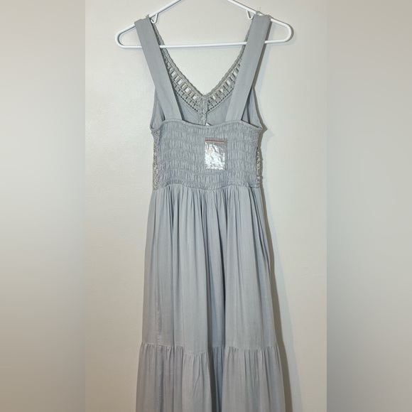 Sundance Maxi Dress Gray Embroidered Sequins Sleeveless Lined New Womens XS - Picture 5 of 7